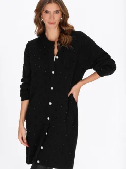 Faina Damen Strickjacke in schwarz