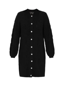Faina Damen Strickjacke in schwarz