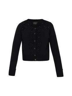Faina Damen Strickjacke in schwarz