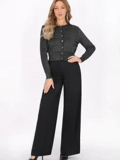Faina Damen Strickjacke in schwarz