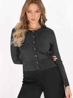 Faina Damen Strickjacke in schwarz