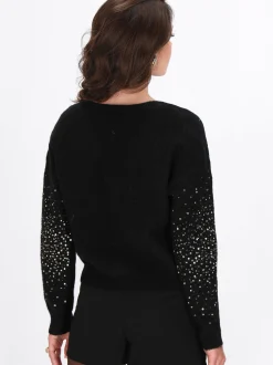 Faina Damen Strickjacke in schwarz