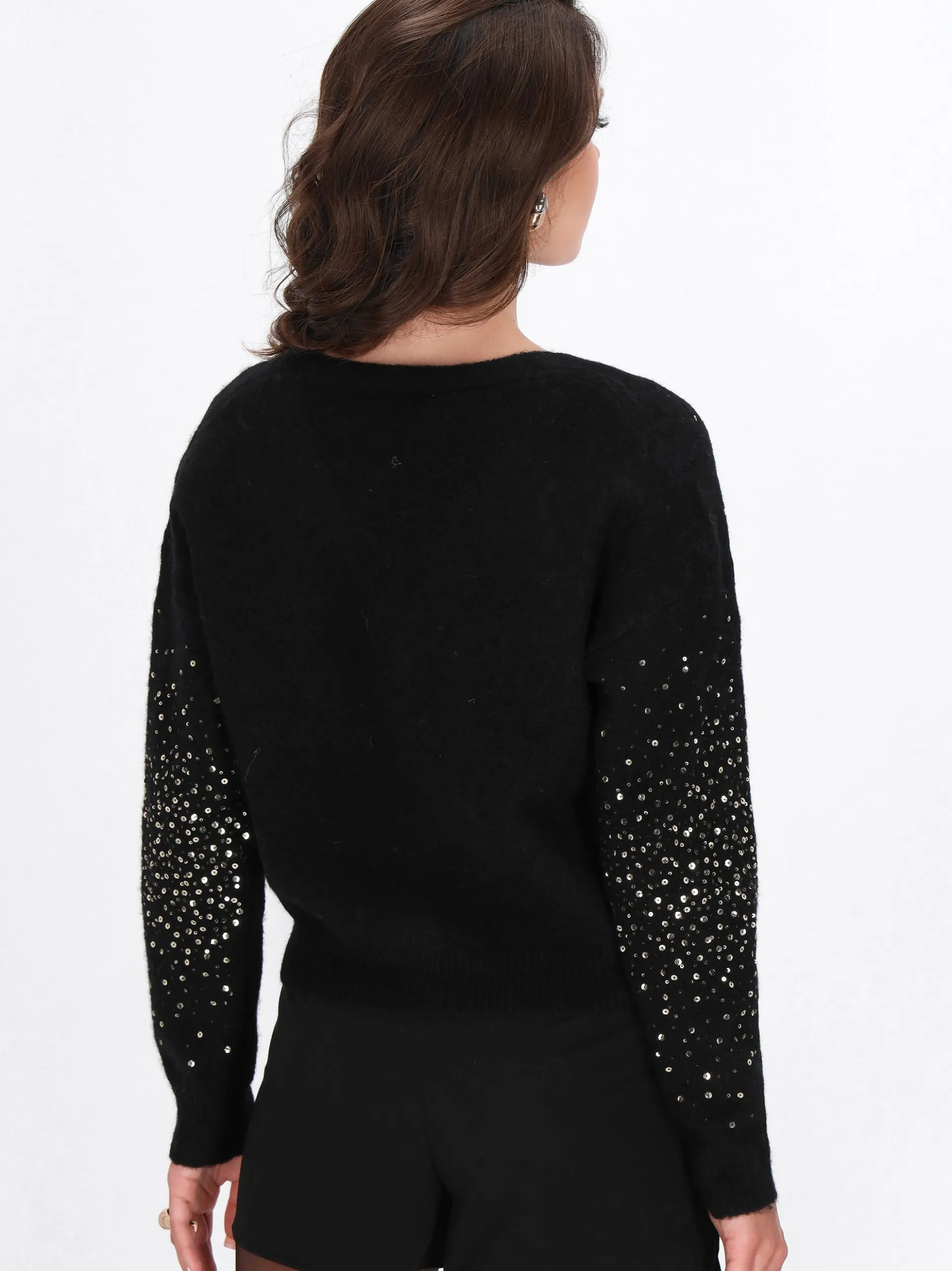 Faina Damen Strickjacke in schwarz