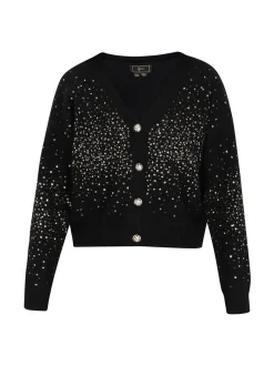 Faina Damen Strickjacke in schwarz