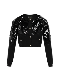 Faina Damen Strickjacke in schwarz