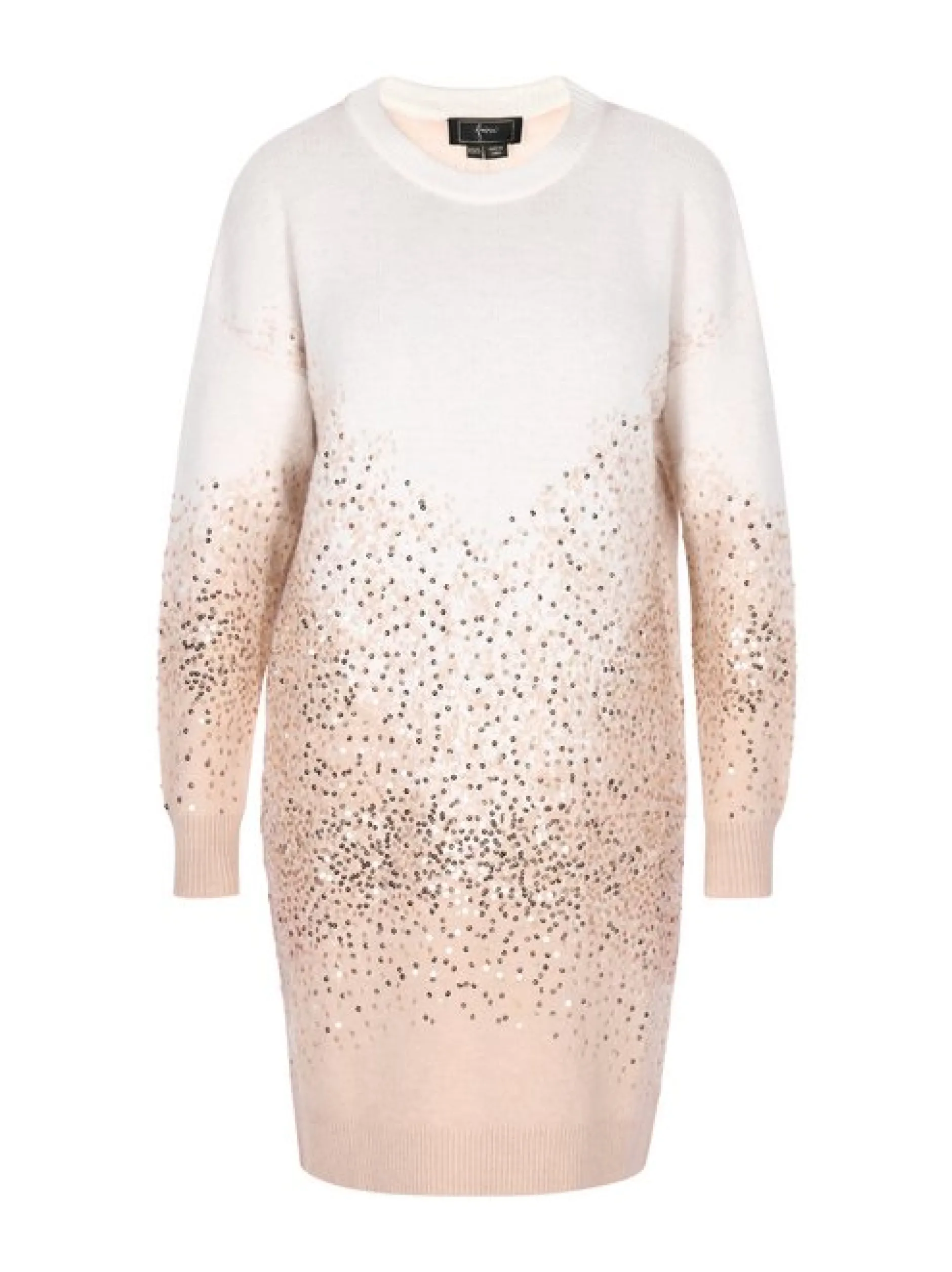 Faina Damen Strickkleid in ecru beige - Länge: mittel