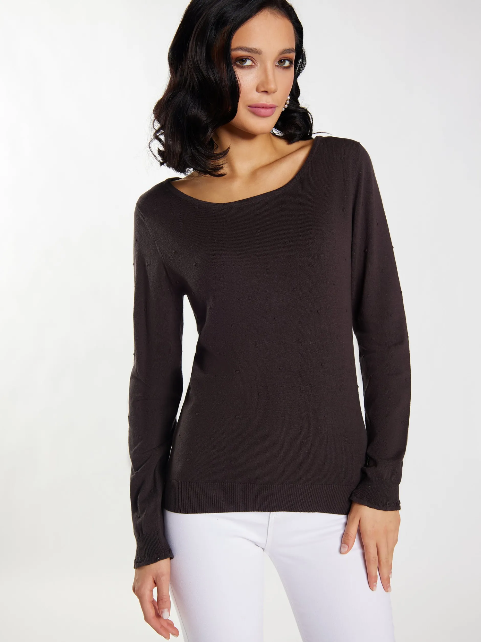 Faina Damen Strickpullover in braun