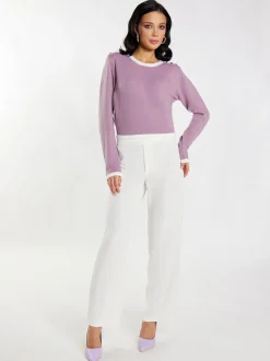 Faina Damen Strickpullover in lila