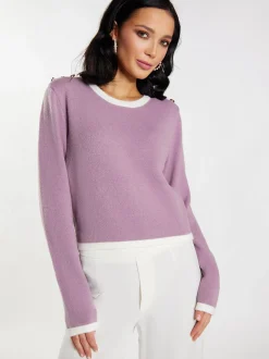 Faina Damen Strickpullover in lila