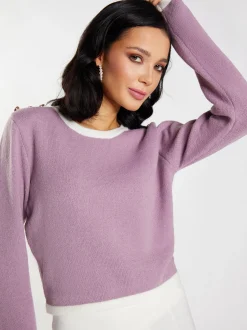 Faina Damen Strickpullover in lila