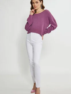 Faina Damen Strickpullover in lila