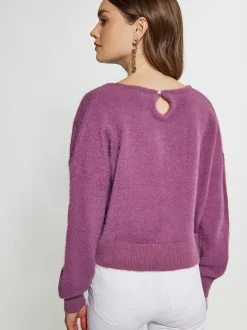 Faina Damen Strickpullover in lila