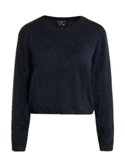Faina Damen Strickpullover in schwarz
