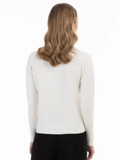 Faina Damen Strickpullover in weiß