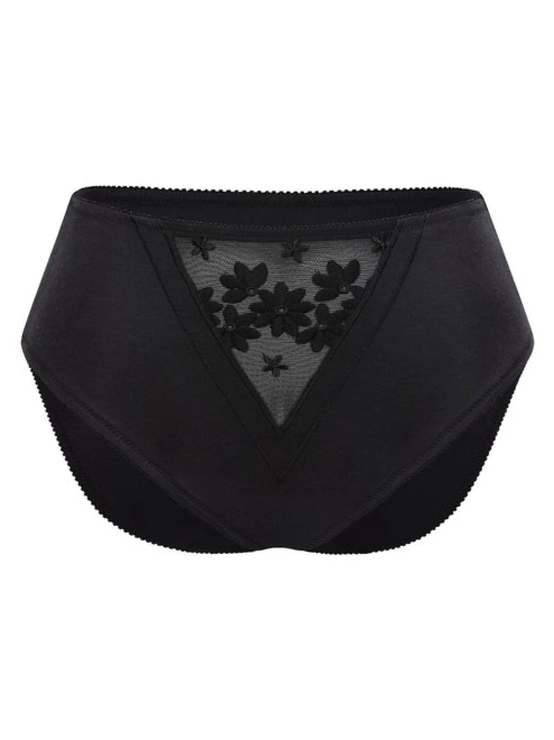Felina Damen Hüftslip - Swiss Broderie in schwarz