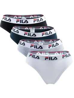 FILA Damen Slip 4er Pack in mehrfarbig