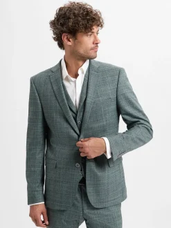 Finshley & Harding Herren Baukasten-Sakko in grau tanne