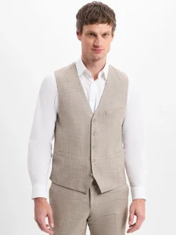 Finshley & Harding Herren Baukasten-Weste - Max in beige