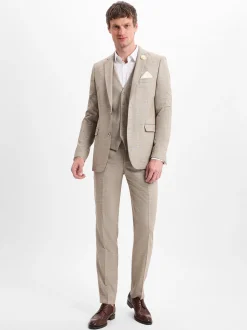Finshley & Harding Herren Baukasten-Weste - Max in beige