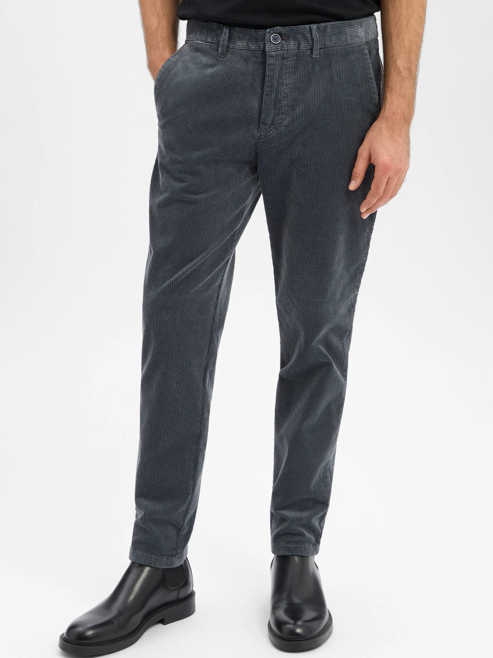 Finshley & Harding Herren Cordhose - Tyler in anthrazit