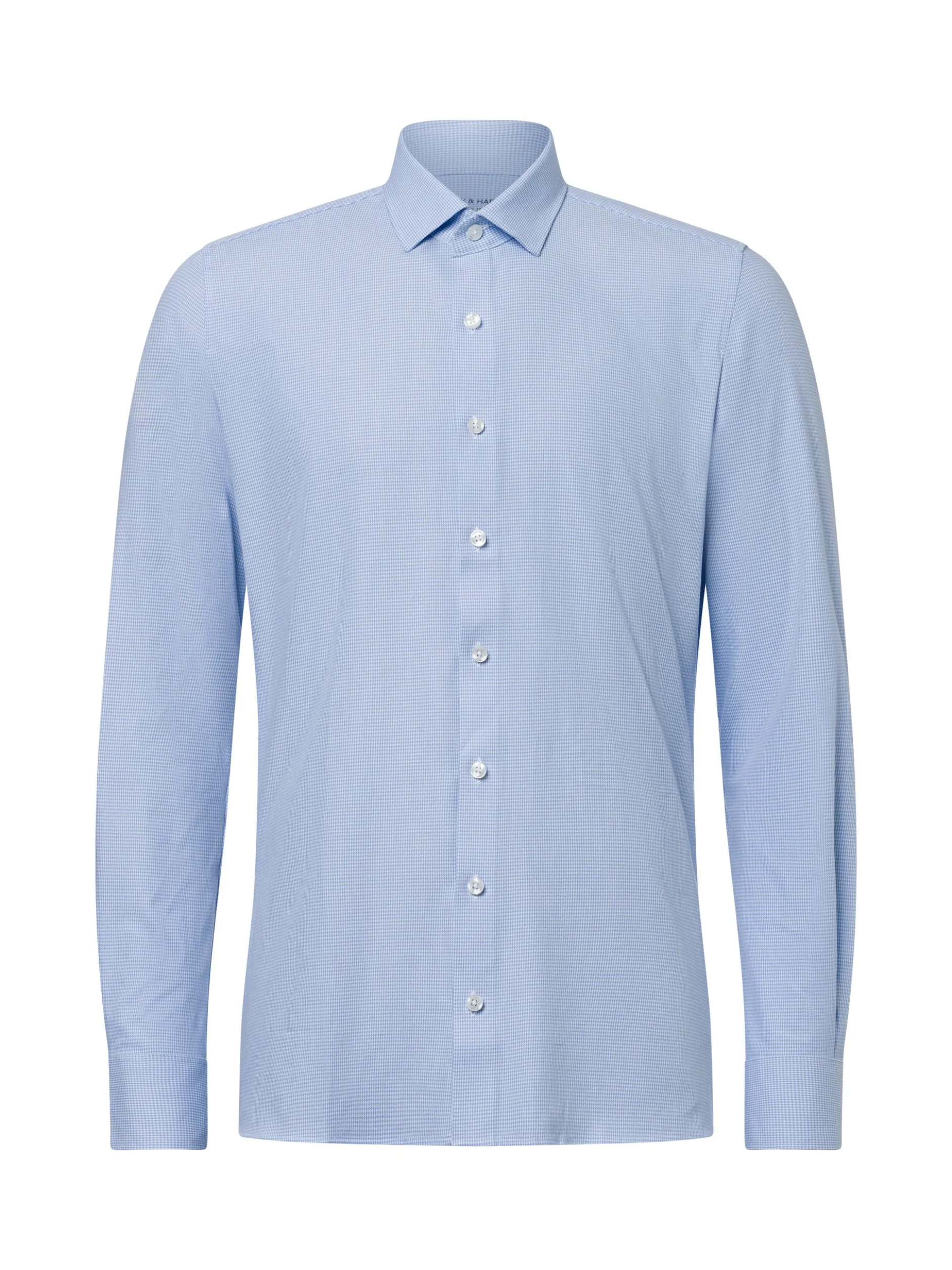 Finshley & Harding Herren Hemd in hellblau weiß