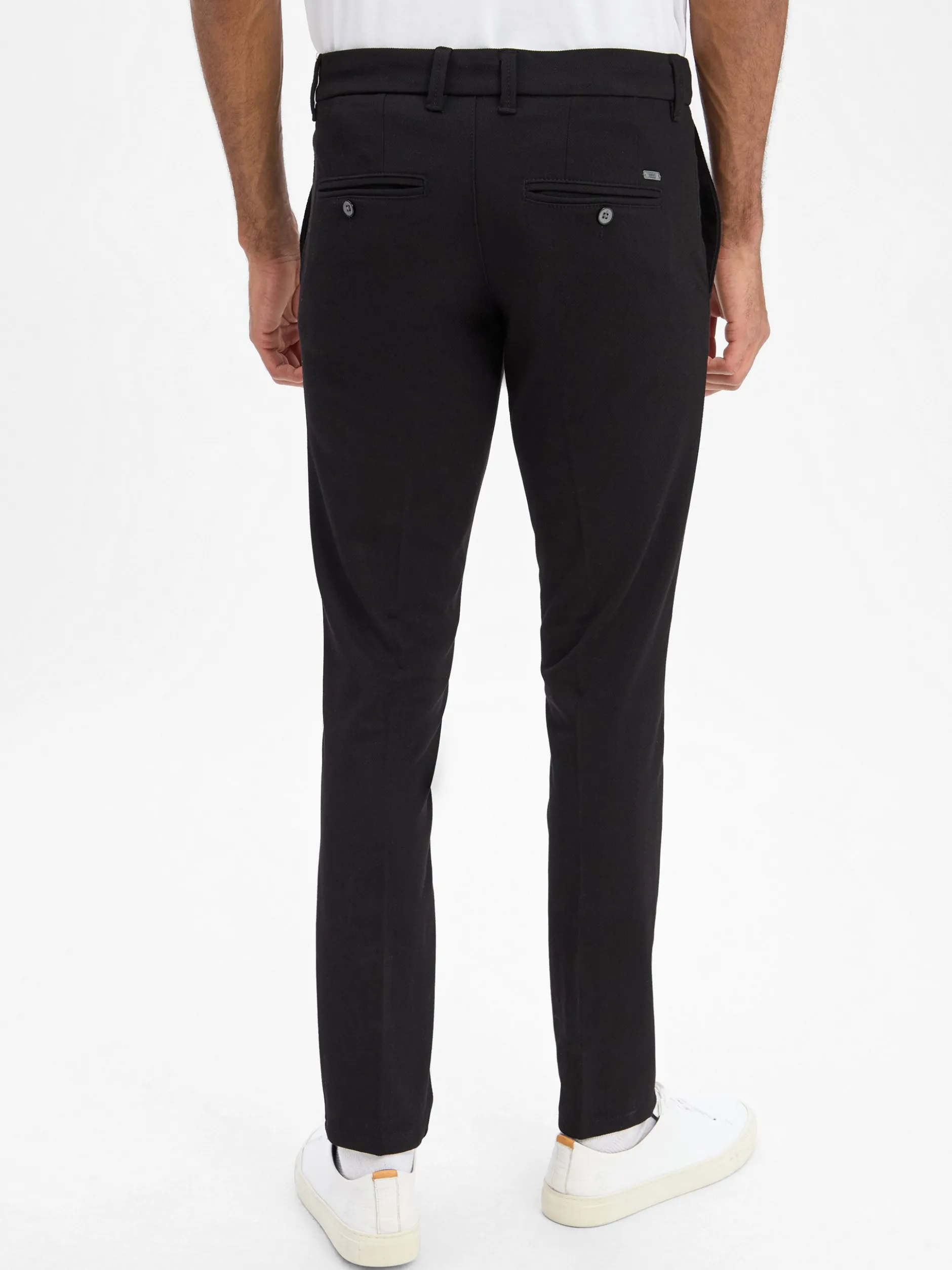 Finshley & Harding Herren Hose - Dylan Slim Fit in schwarz
