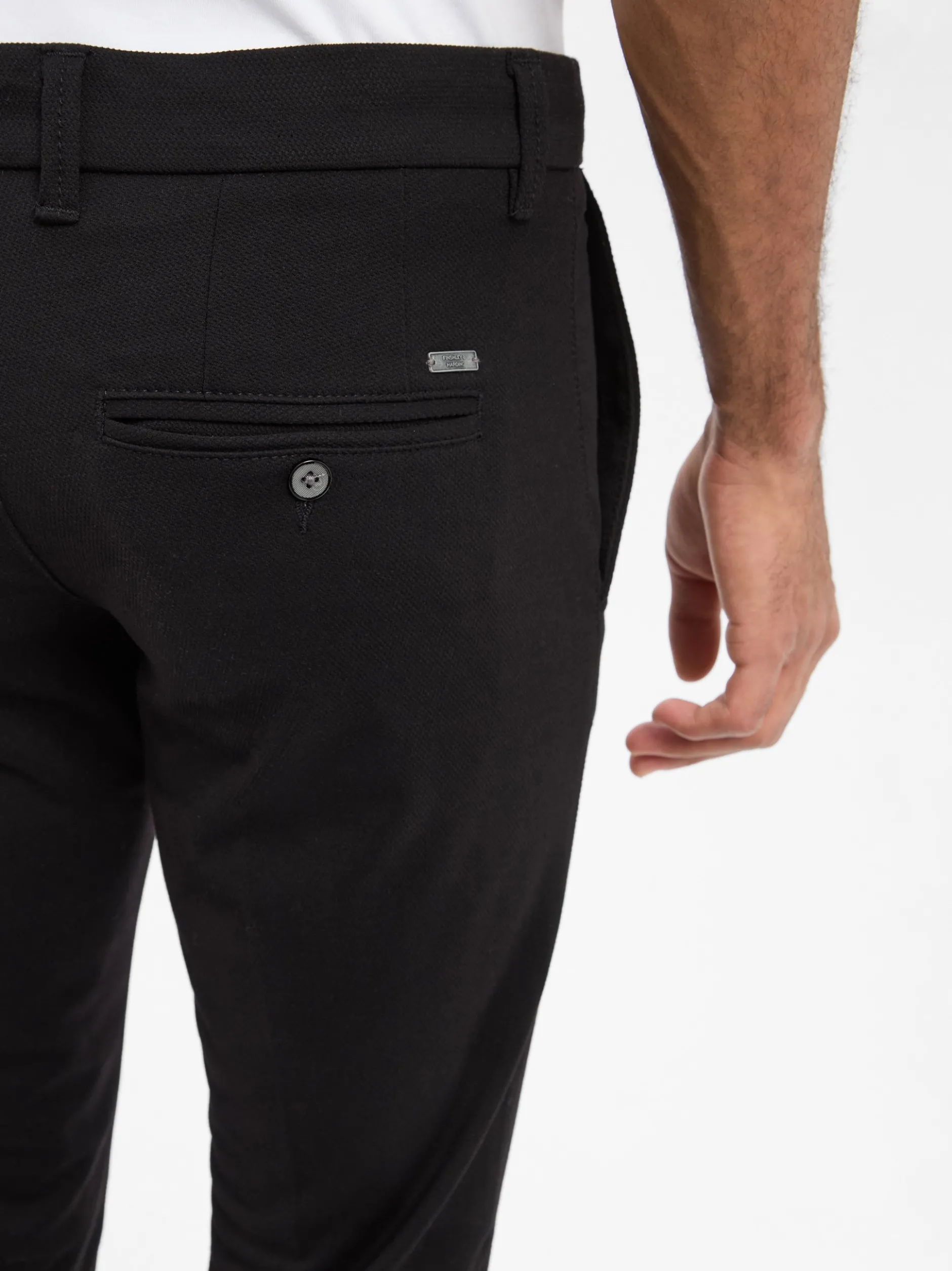 Finshley & Harding Herren Hose - Dylan Slim Fit in schwarz