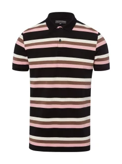 Finshley & Harding Herren Poloshirt in schwarz rosa