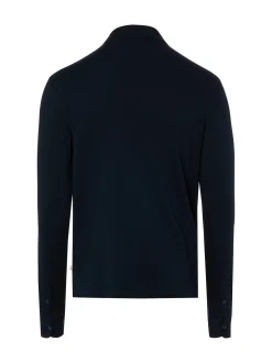 Finshley & Harding Herren Polo-Langarmshirt in marine