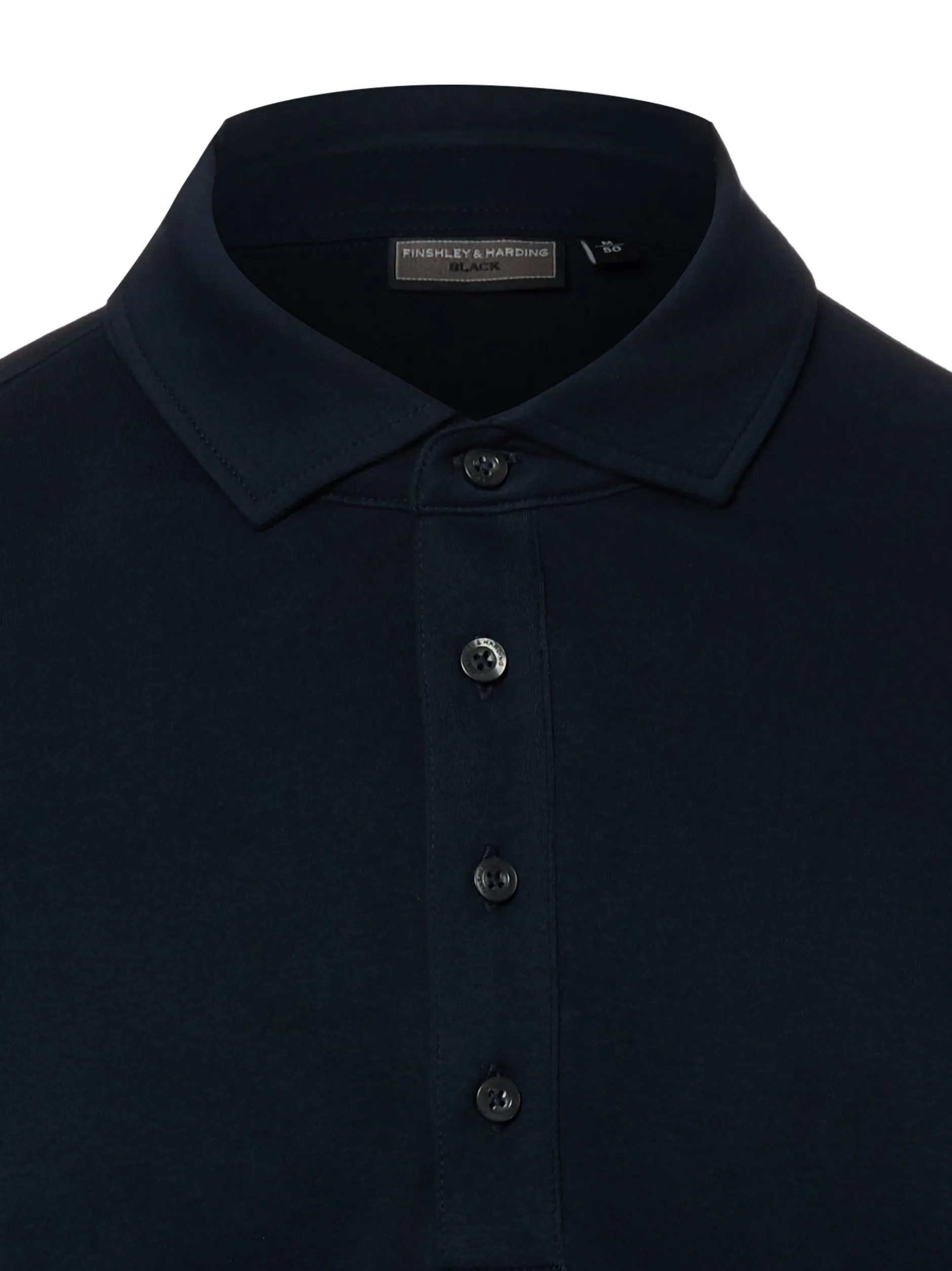 Finshley & Harding Herren Polo-Langarmshirt in marine