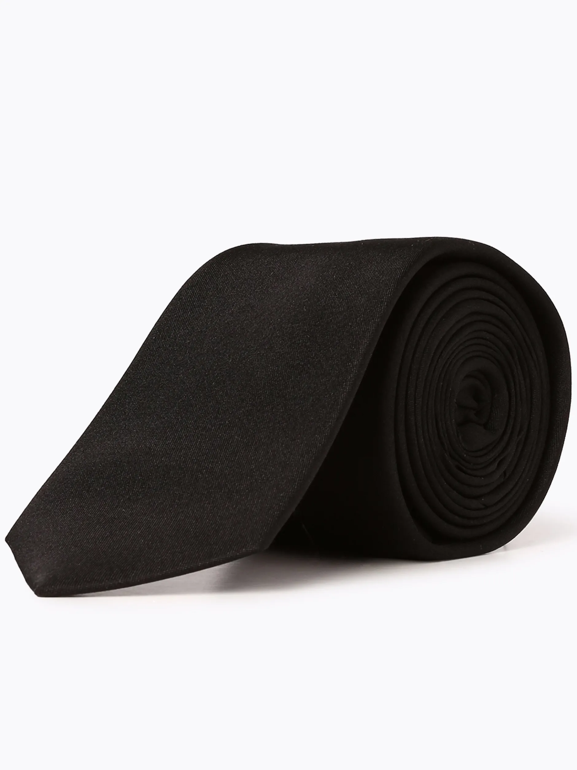 Finshley & Harding Herren Seidenkrawatte in schwarz