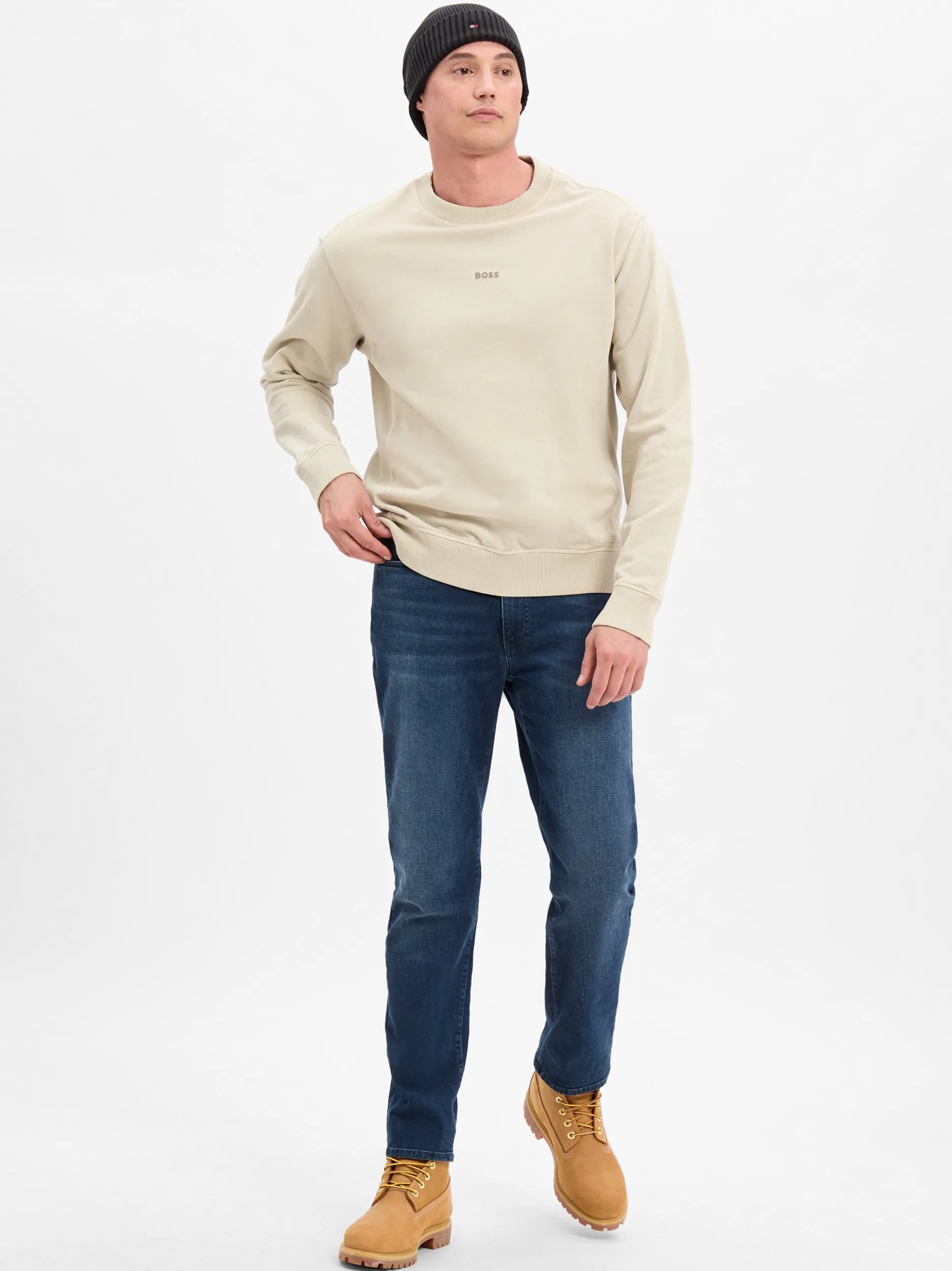 Finshley & Harding Herren Slim Fit Jeans - Ray in dark stone