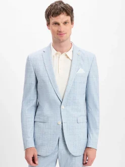 Finshley & Harding London Herren Baukasten-Anzugsakko - Brixdon in hellblau