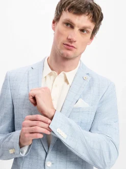 Finshley & Harding London Herren Baukasten-Anzugsakko - Brixdon in hellblau