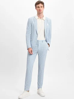 Finshley & Harding London Herren Baukasten-Anzugsakko - Brixdon in hellblau