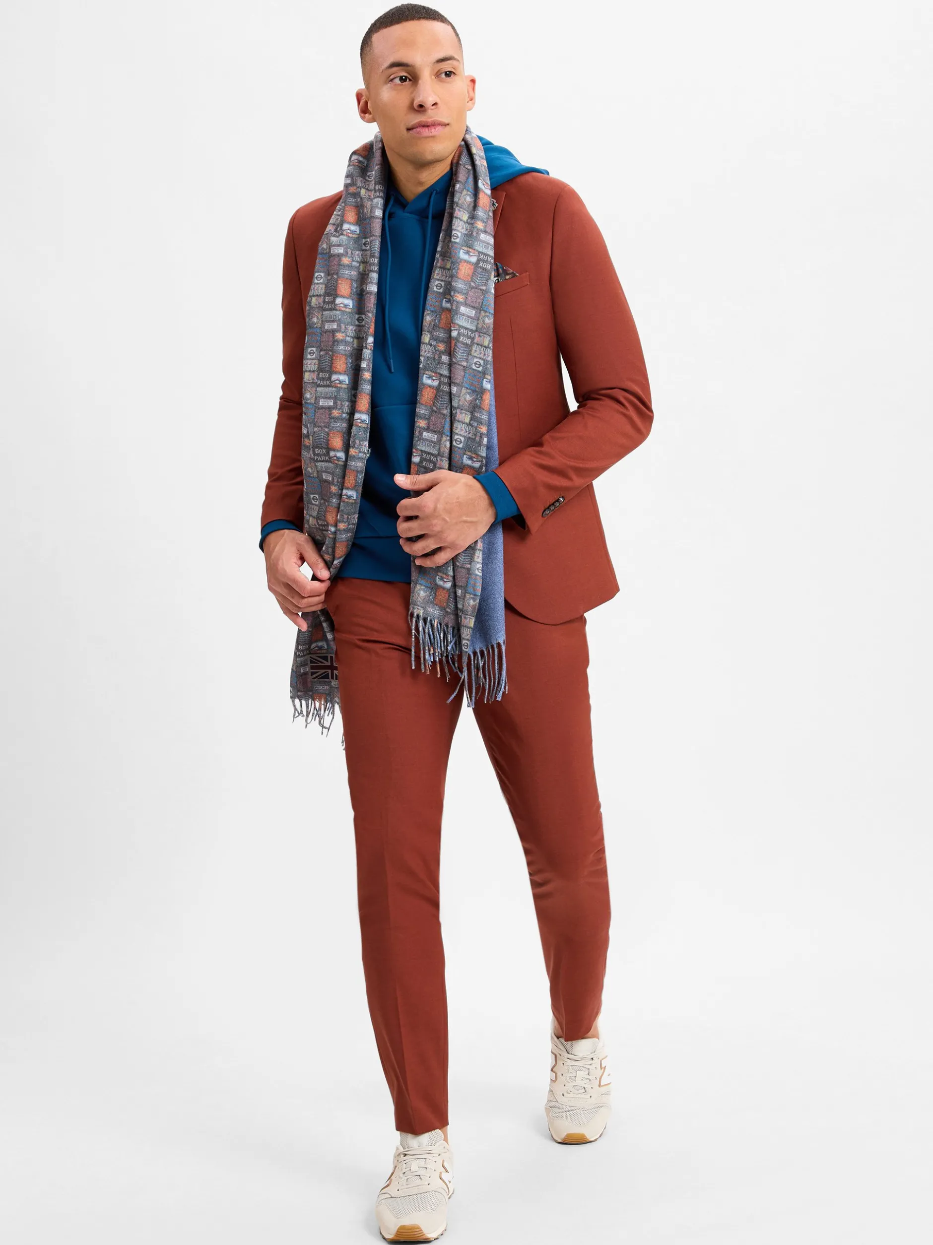 Finshley & Harding London Herren Baukasten-Hose - Hoxdon in terra