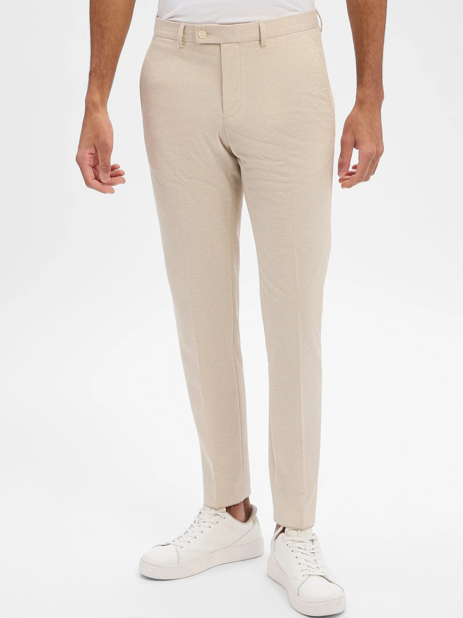 Finshley & Harding London Herren Baukasten-Hose in beige