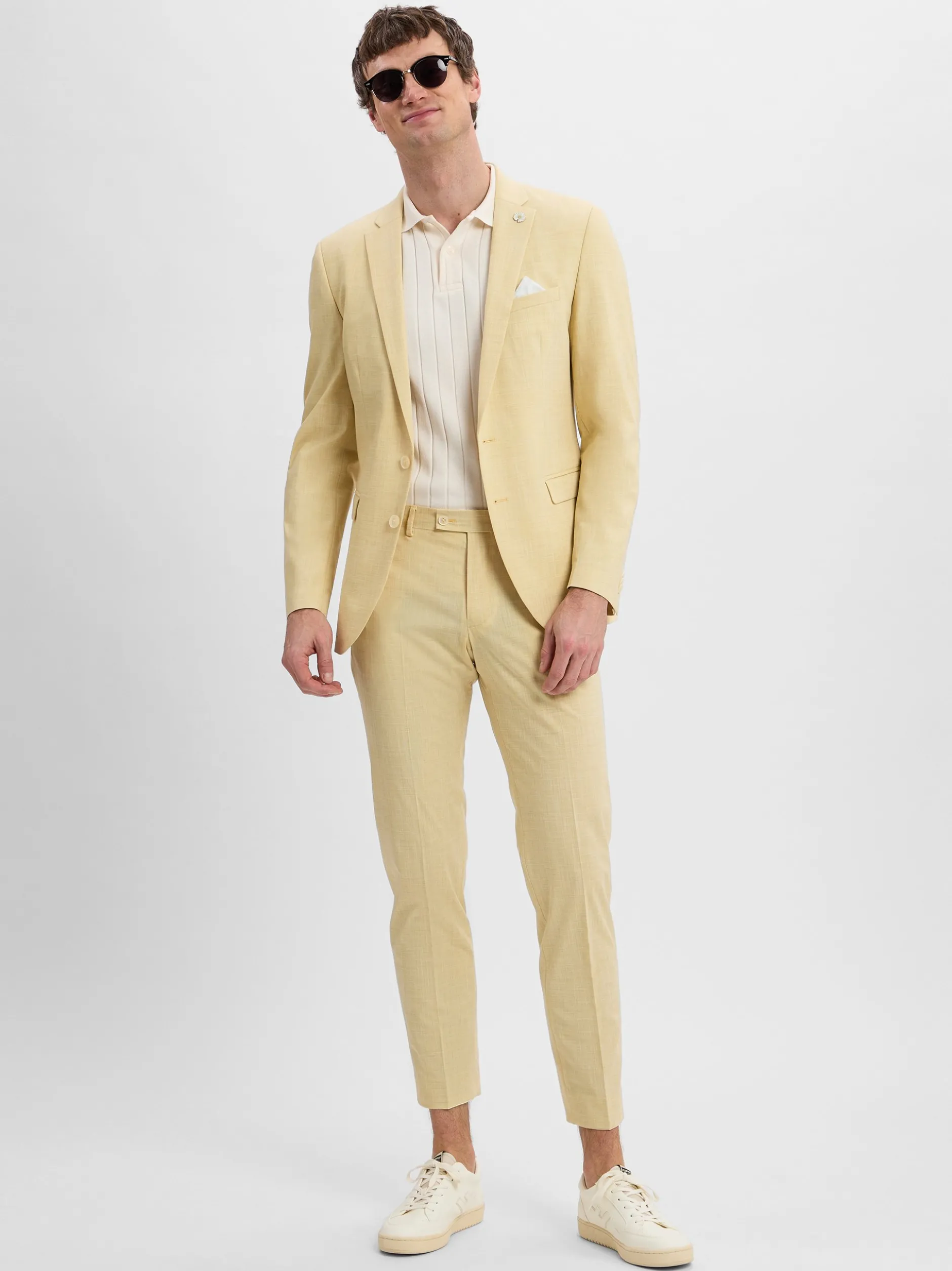 Finshley & Harding London Herren Baukastensakko - Brixdon in gelb