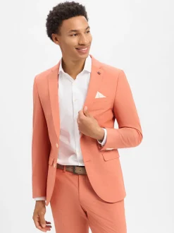 Finshley & Harding London Herren Baukasten-Sakko in koralle