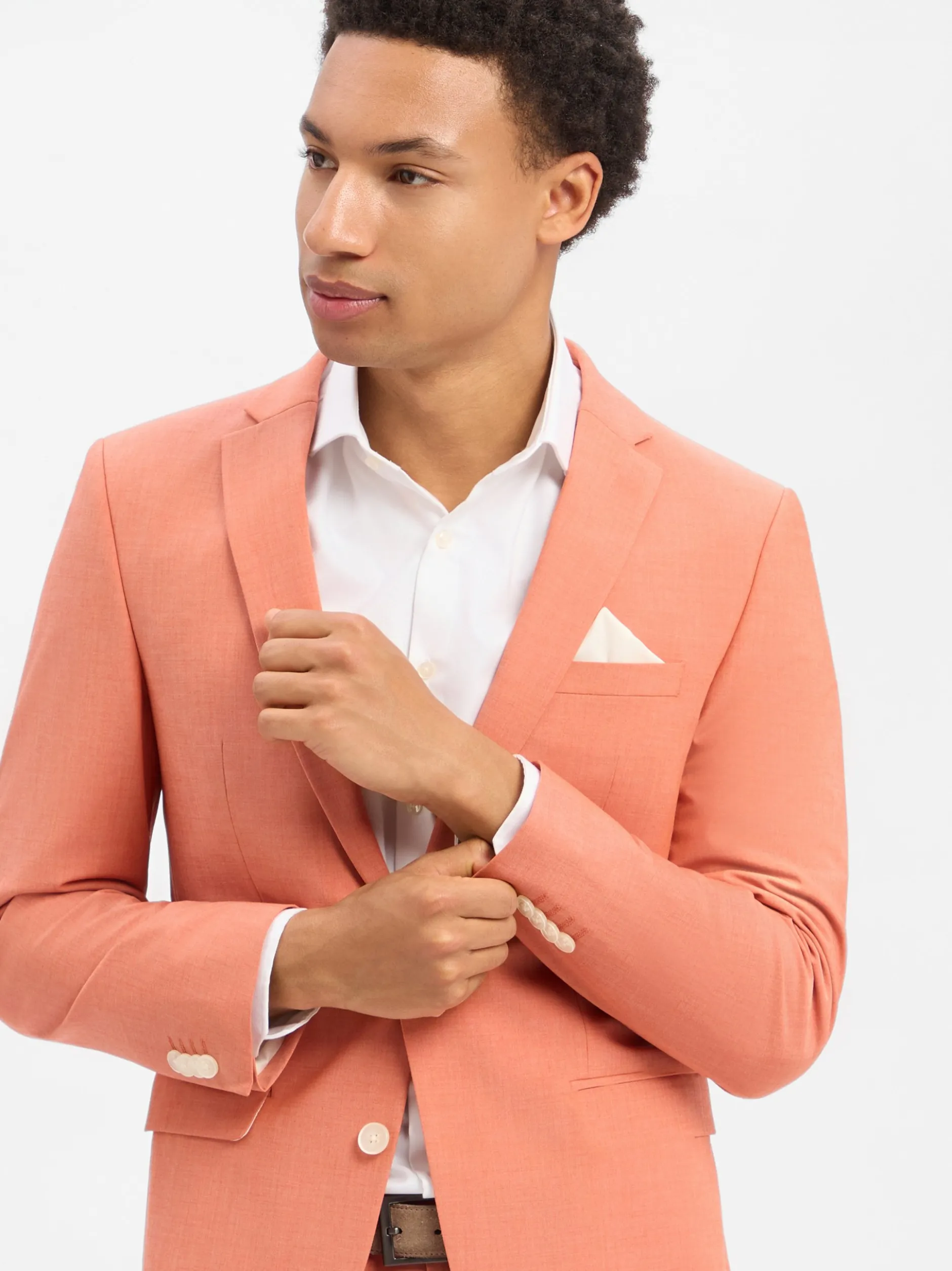 Finshley & Harding London Herren Baukasten-Sakko in koralle