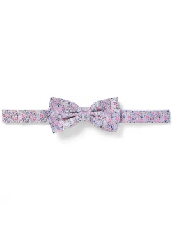 Finshley & Harding London Herren Fliege und Einstecktuch aus Seide in himbeer mehrfarbig