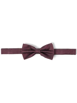 Finshley & Harding London Herren Fliege und Einstecktuch in bordeaux blau