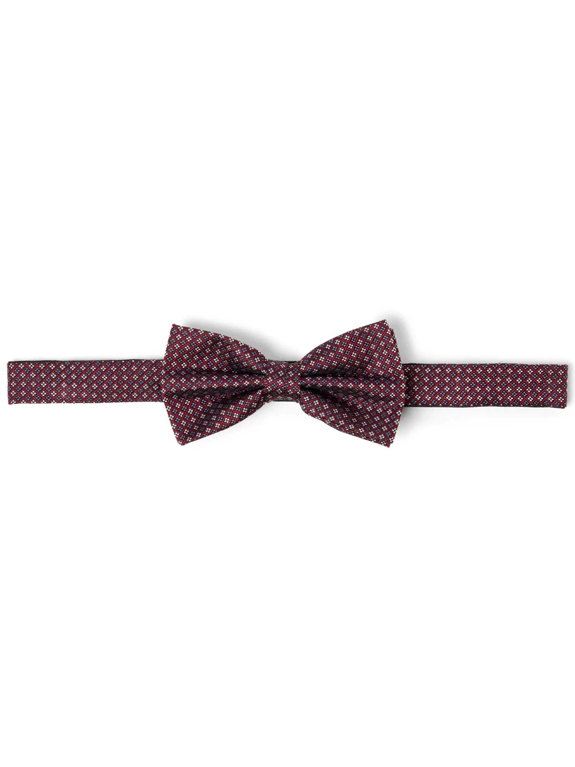 Finshley & Harding London Herren Fliege und Einstecktuch in bordeaux blau