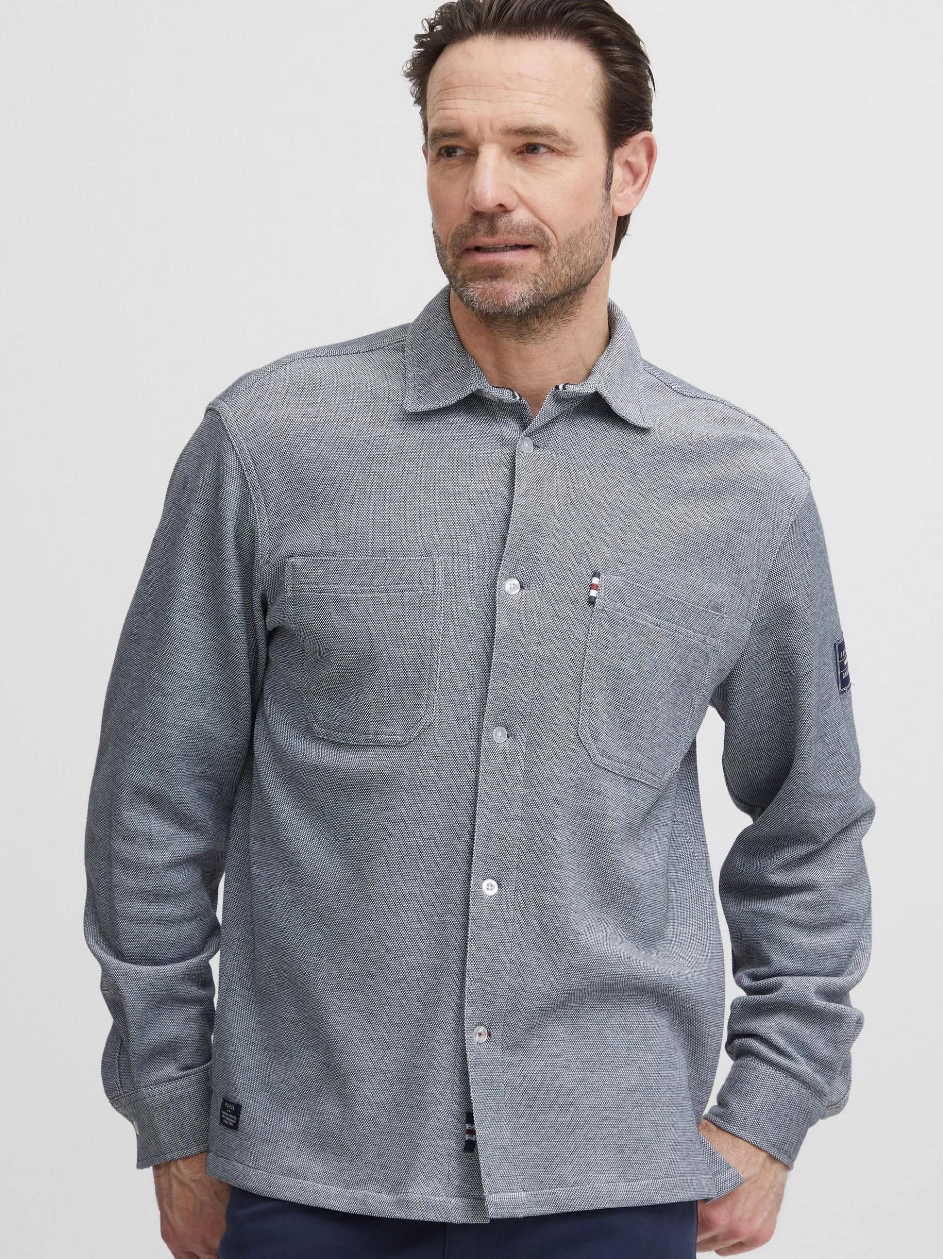 FQ1924 Herren Hemdjacke - FQOliver in blau