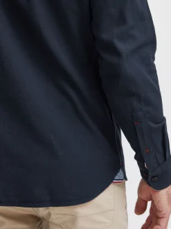 FQ1924 Herren Langarmhemd - FQSteven in blau