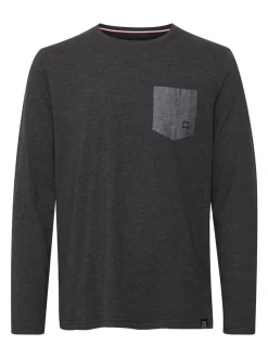 FQ1924 Herren Langarmshirt - FQDanfo in anthrazit