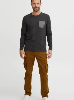 FQ1924 Herren Langarmshirt - FQDanfo in anthrazit