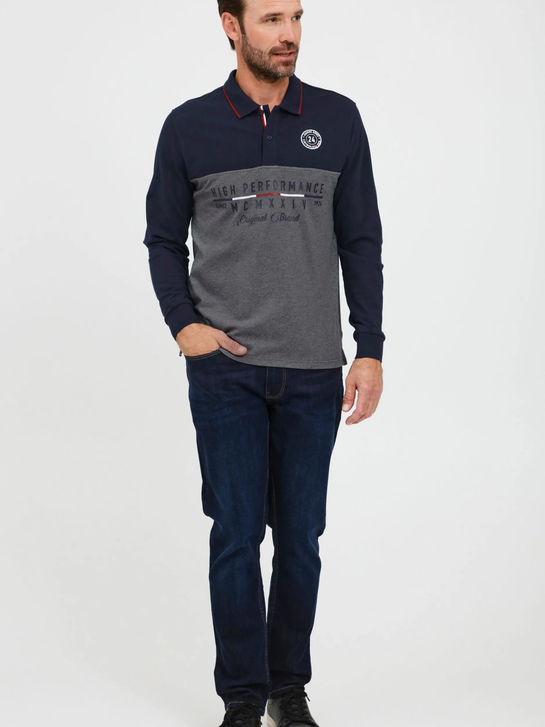 FQ1924 Herren Langarmshirt - FQReidar in grau