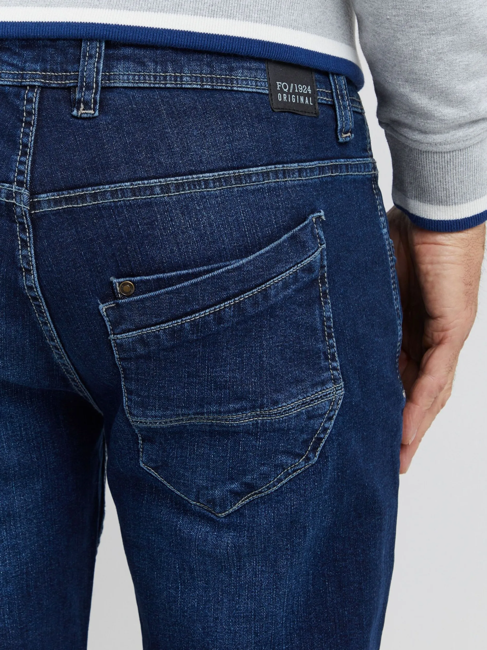 FQ1924 Herren 5-Pocket-Jeans - FQRoman in dark stone