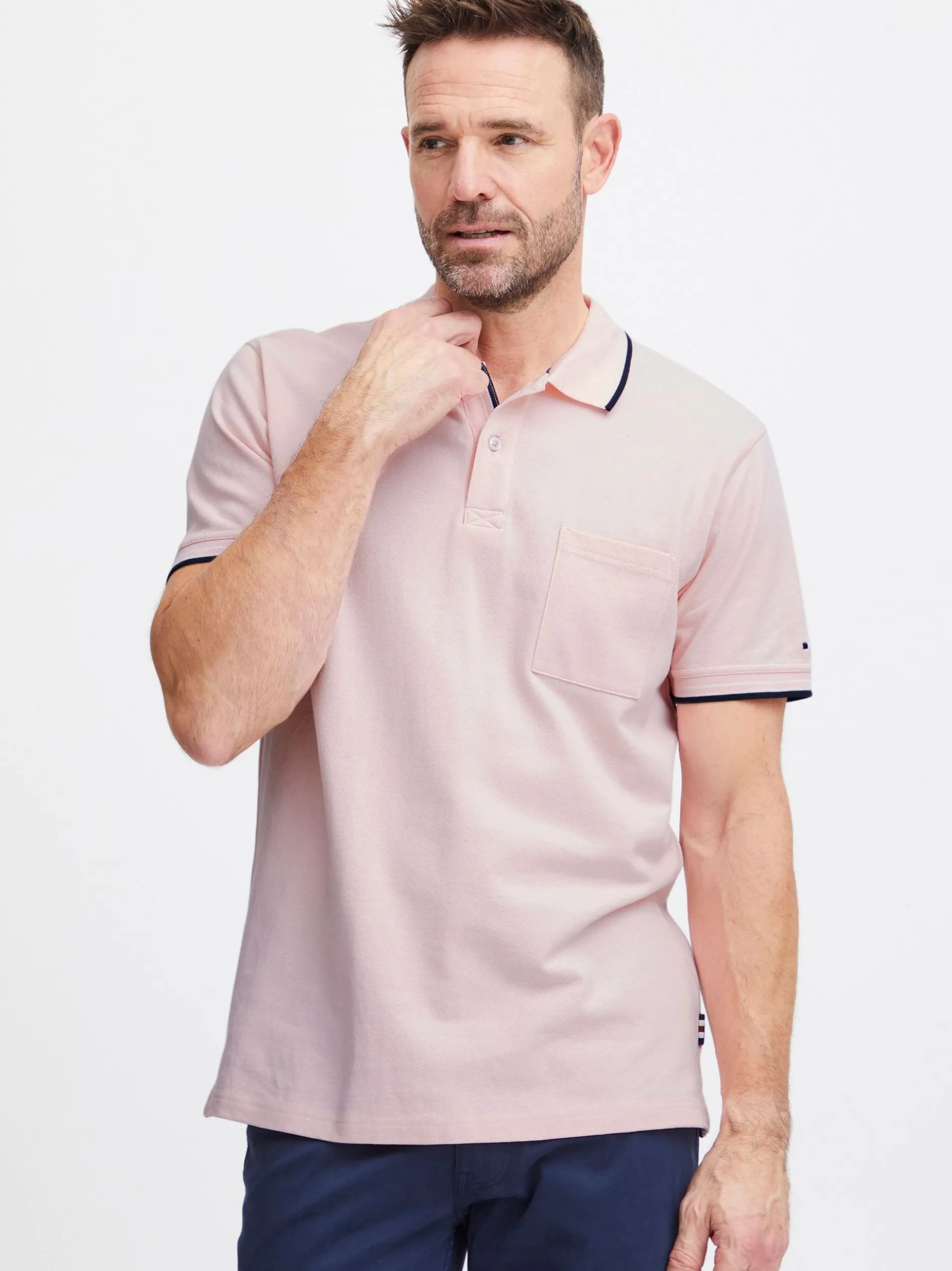 FQ1924 Herren Poloshirt - FQPeter in rosa